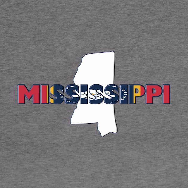 Mississippi Colored State Letters by m2inspiration